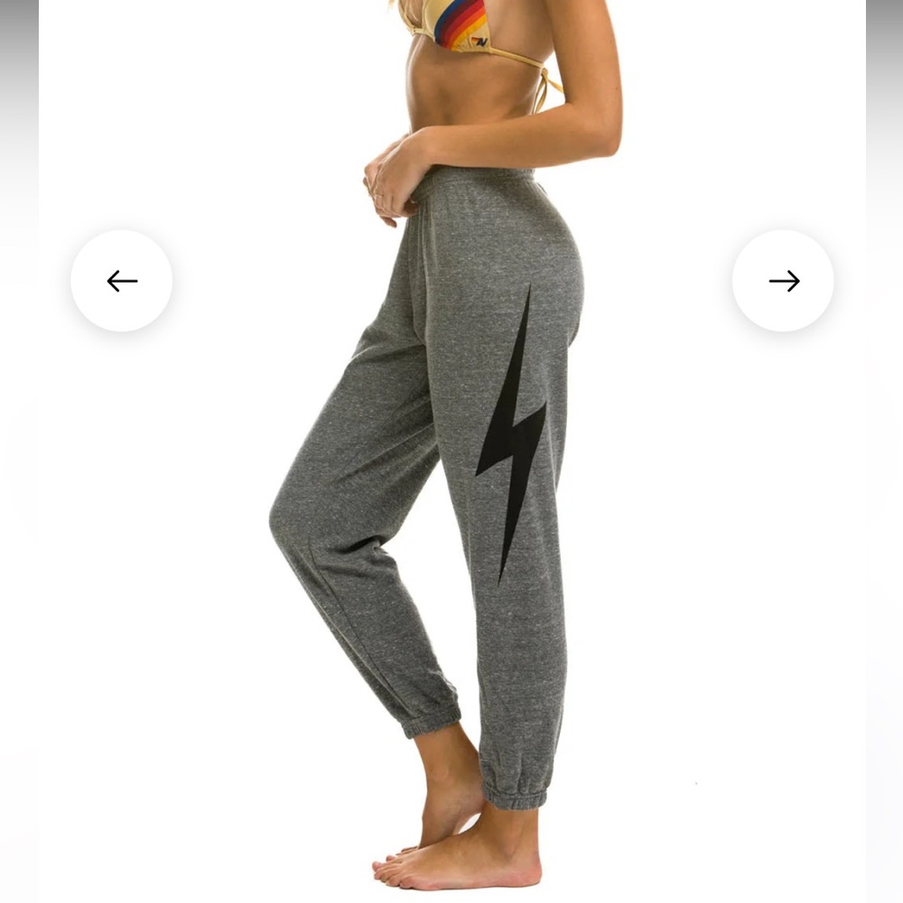 Aviator Nation Bolt Sweatpants in Heather Grey